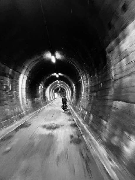 istock Biking through abandoned railway tunnel 1727718287