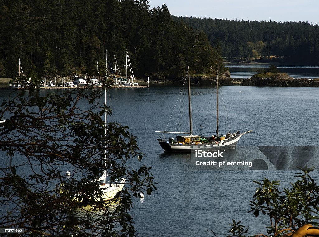 Insel Orcas Island Harbor - Lizenzfrei Anker werfen Stock-Foto