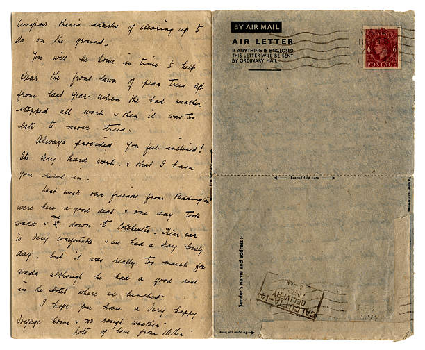 istock Hand written air letter to India 172772151