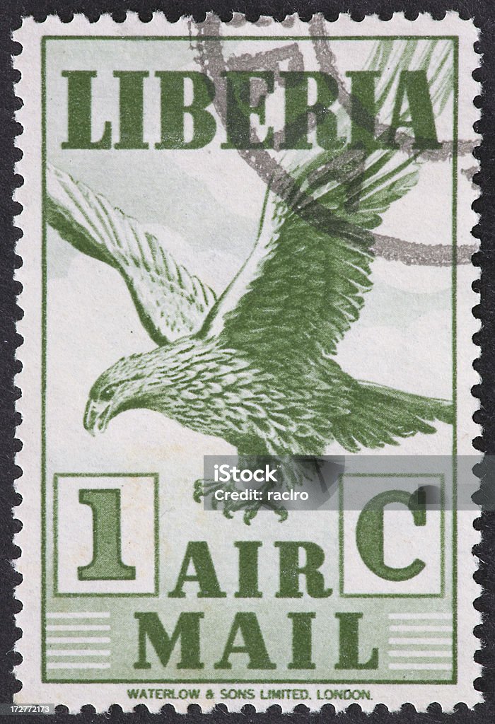 イーグル airmail stamp - クローズアップのロイヤリティフリーストックフォト