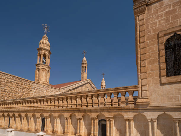 mor gabriel syriac orthodox church - sao gabriel tower imagens e fotografias de stock