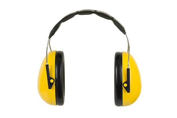 защите уха muffs слуха - предохранительный workwear стоковые фото и изображения