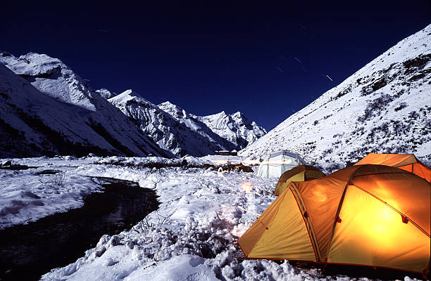 istock Glowing Tent lit by a full moon. Paro Valley, Bhutan 172772873