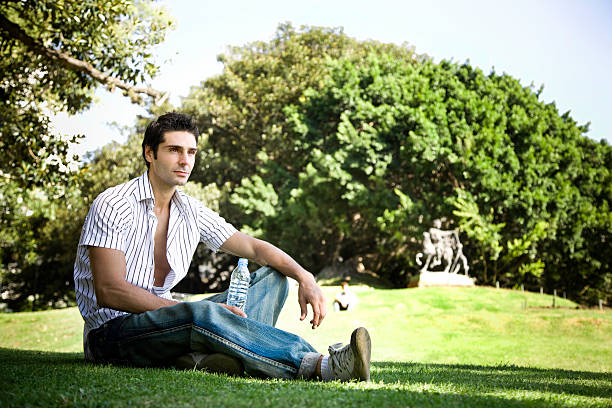 istock Young man relaxing in the park 172772990