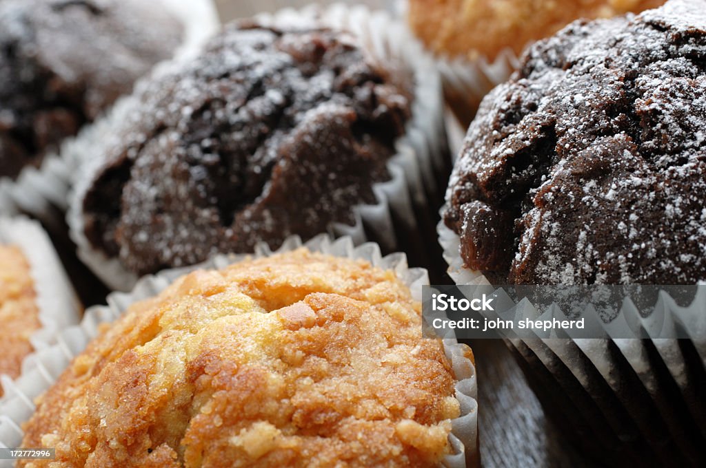 Frutas e de chocolate muffins - Royalty-free Comida Doce Foto de stock