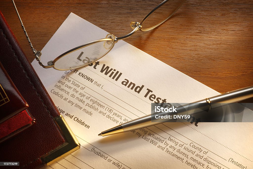 Last Will & Testament Last will and testament. Business Stock Photo