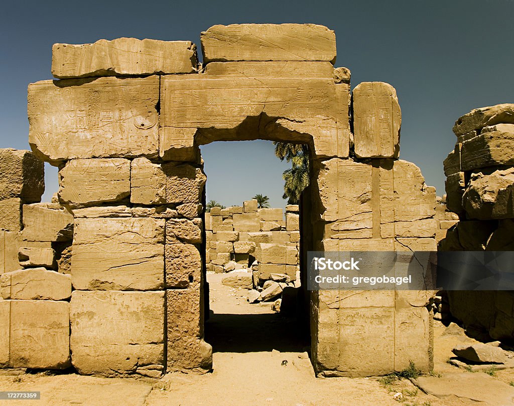 Entrada do templo - Foto de stock de Egito royalty-free