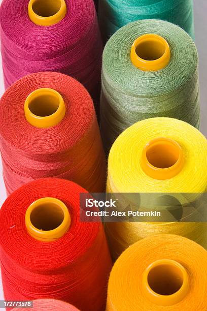 Spools Of Sewing Threads Stock Photo - Download Image Now - Backgrounds, Bright, Cheese