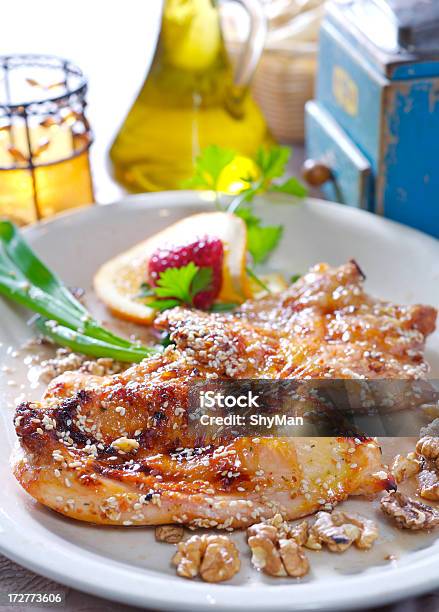 Pollo Al Forno Con Miele - Fotografie stock e altre immagini di Aceto balsamico - Aceto balsamico, Carne, Carne di pollo