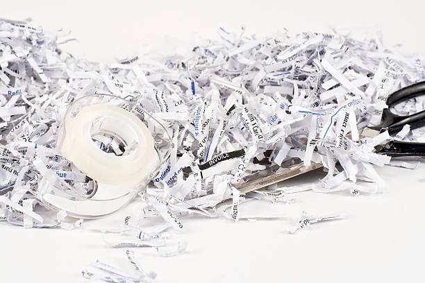 istock Shredded paper,scissors,tape on side 172773709