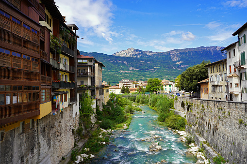 Panorama of Rovereto (Trentino-Alto Adige - Italy).