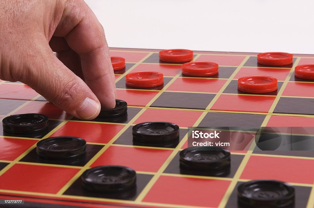 make your move game of checkers Checkers Stock Photo
