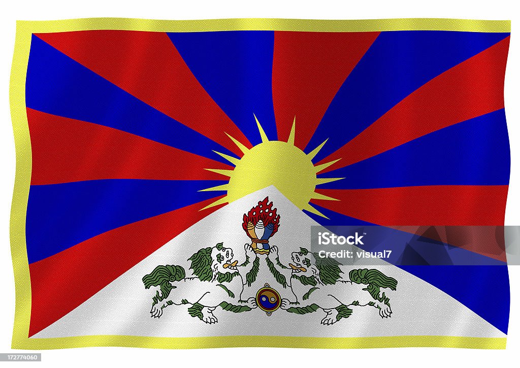 Drapeau au tibet - Photo de Armoiries libre de droits