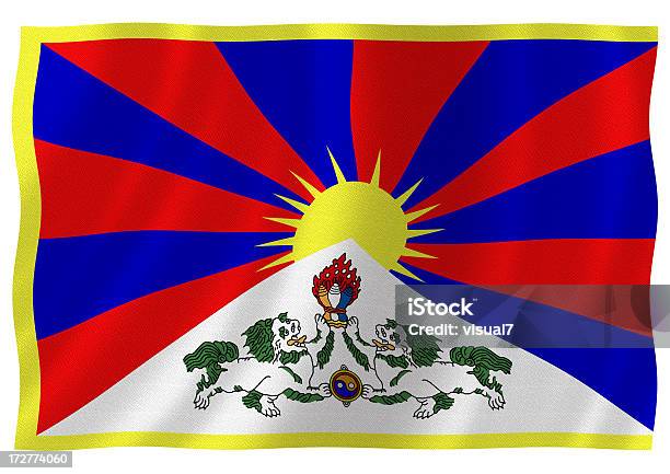 Photo libre de droit de Drapeau Au Tibet banque d'images et plus d'images libres de droit de Armoiries - Armoiries, Couleur, Drapeau