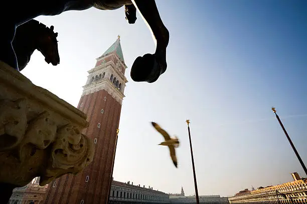 "View of St.Marks square including the Campanile. Venice, Italy.Digital capture."