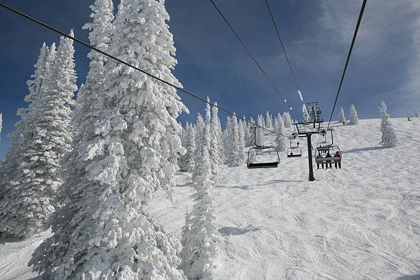Steamboat "ski lift at Steamboat, Colorado." steamboat springs stock pictures, royalty-free photos & images