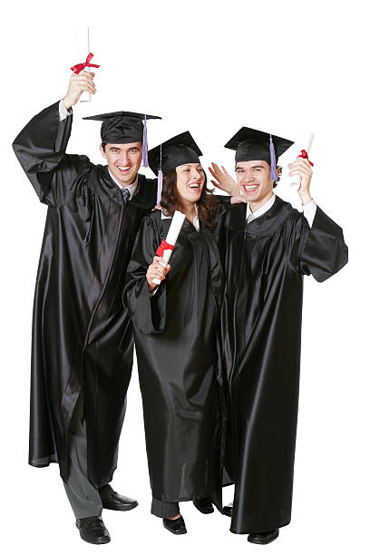 Cтоковое фото Три Merry выпускников