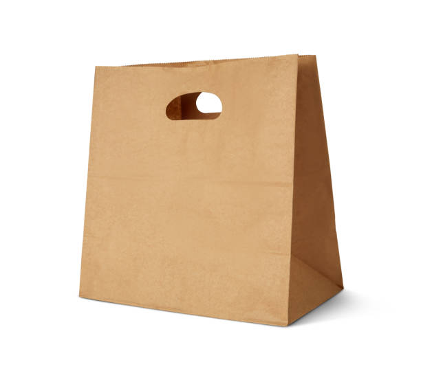 istock Blank brown paper bag isolated on white background 1727743966