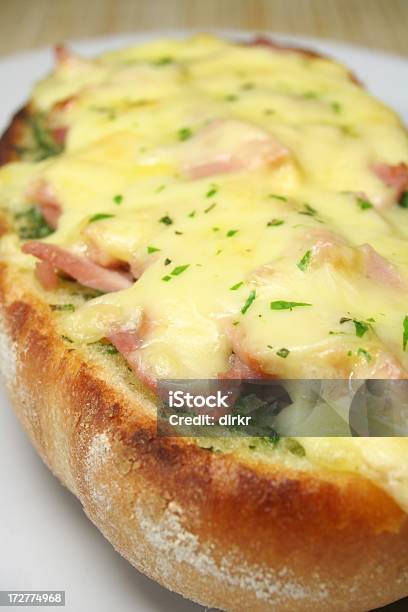 French Bread Pizza Stock Photo - Download Image Now - Baguette, Cheese, Cheese Sandwich