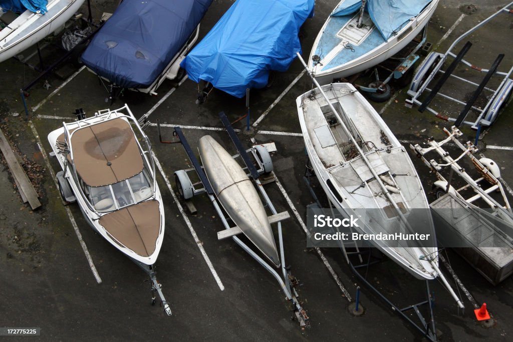 Parking An unusual parking lot. Nautical Vessel Stock Photo