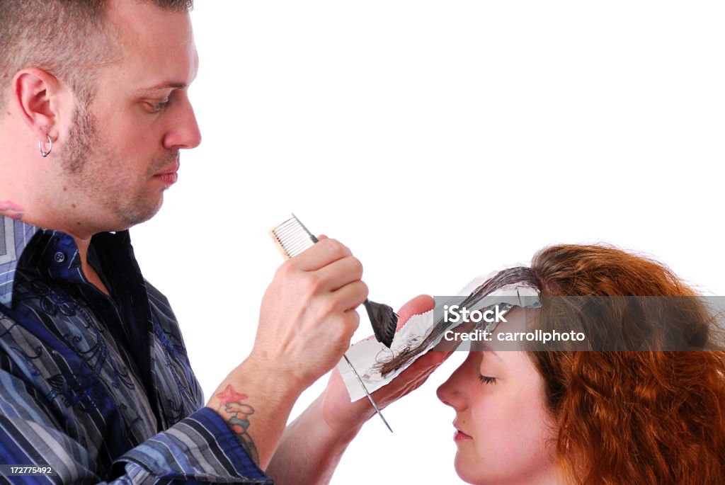 Friseur anwenden Farbe - Lizenzfrei Ausmalen Stock-Foto