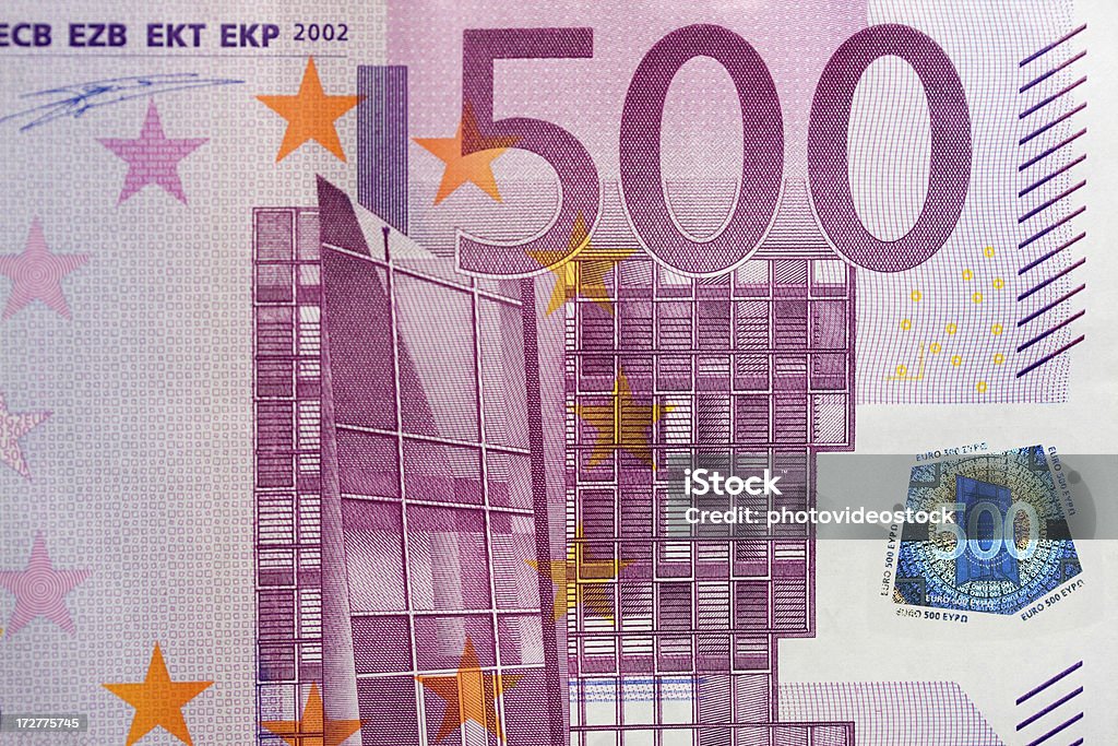 Banconota da cinquecento euro con Ologramma - Foto stock royalty-free di Banconota da cinquecento euro