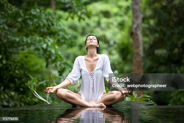 Yoga Style Stock Photo - Download Image Now - Yoga, Forest, Nature