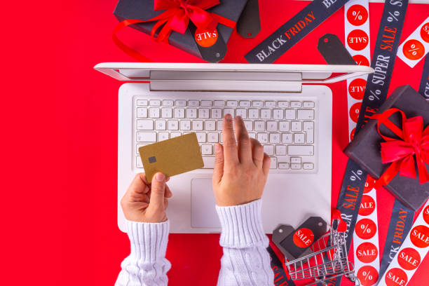 istock Black friday online shopping day background 1727767516