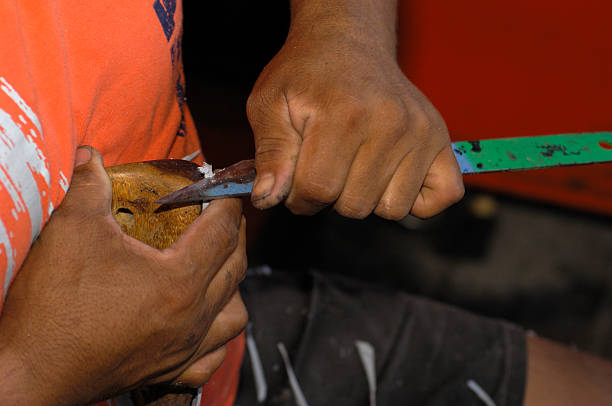 istock Close-up of Cobbler Making Shoes 172777019