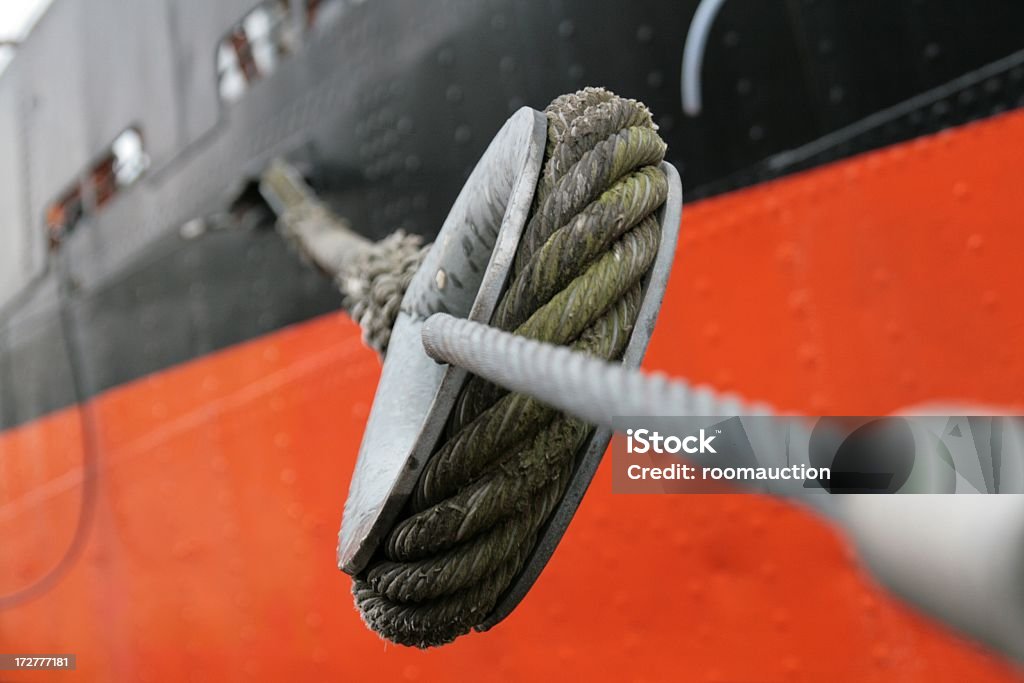 mooring line steel mooring line by canon 400d,  Mooring Line Stock Photo