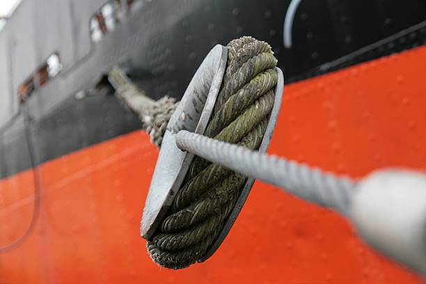 mooring line steel mooring line by canon 400d,  mooring line stock pictures, royalty-free photos & images