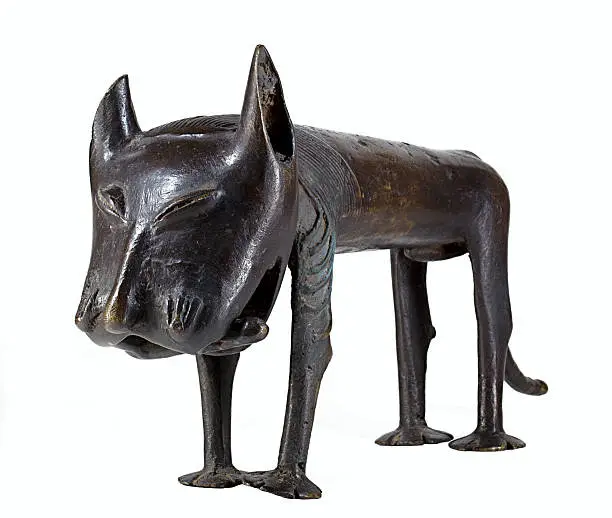 Photo of Bronze African Sculpture of Hyena