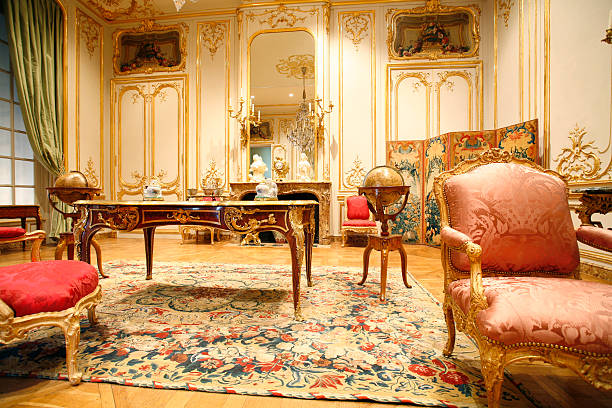 French period room stock photo