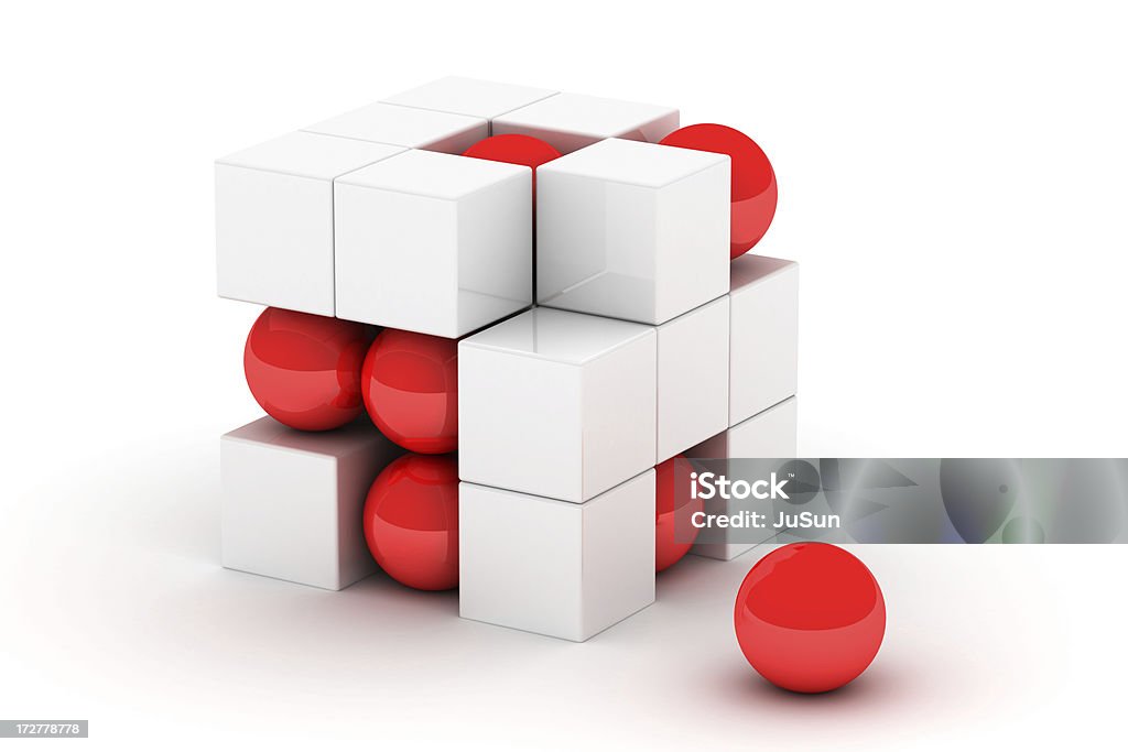 Construção de elementos de vermelho e branco - Royalty-free Abstrato Foto de stock