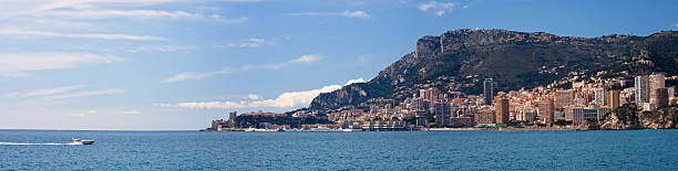 monaco, monte carlo), vue panoramique - travel destinations polarizer outdoors luxury photos et images de collection