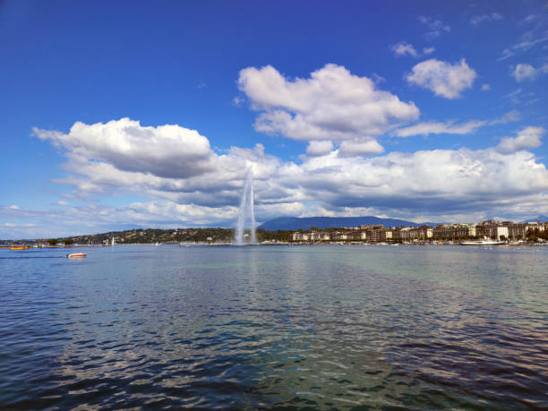 istock Geneva town in Switzerland in bright summer day 1727798419