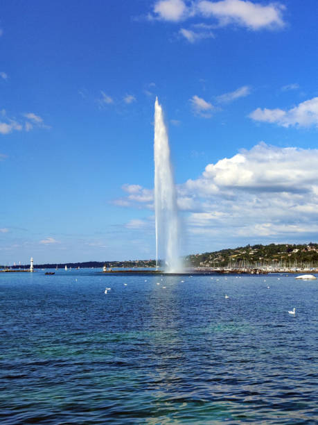 istock Geneva town in Switzerland in bright summer day 1727798955