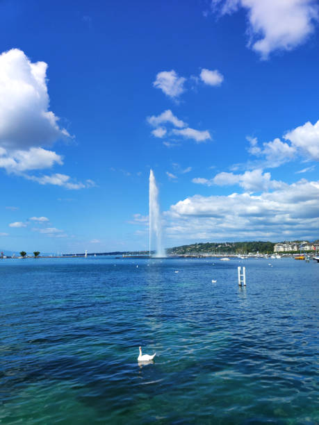 istock Geneva town in Switzerland in bright summer day 1727798974