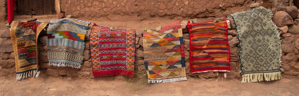 istock Colorful woolen Berber carpet in Morocco 1727799005