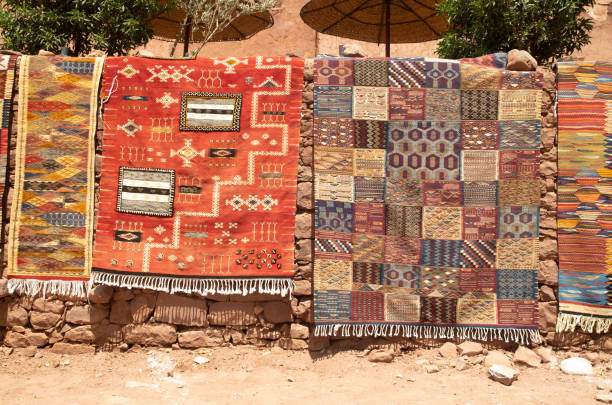 istock Colorful woolen Berber carpet in Morocco 1727799009