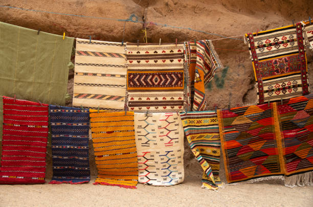 istock Colorful woolen Berber carpet in Morocco 1727799579