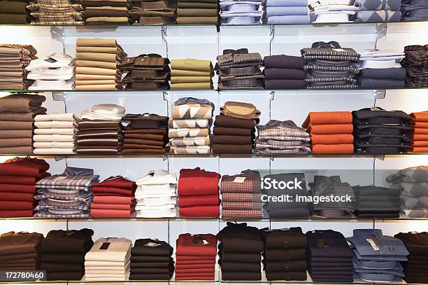 Clothes Shop Stock Photo - Download Image Now - Clothing, Clothing Store, Shelf