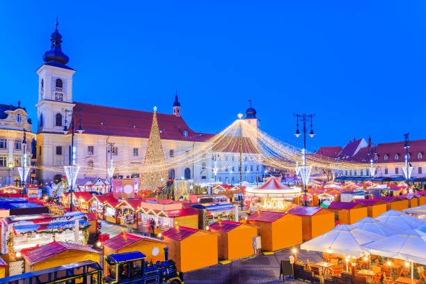 istock Sibiu, Romania. Christmas Market. 1727809196