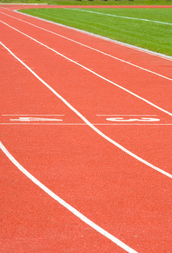 Photo of a track and field curve.