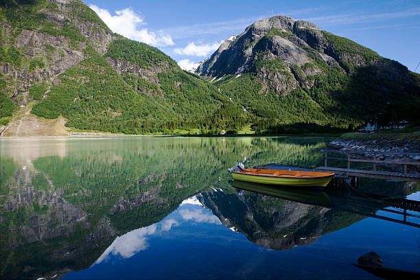 istock Mountains, Boat and Fjord 172781056