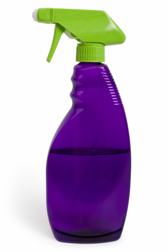A colorful spray bottle isolated on a white background.CLICK BELOW TO SEE MORE IN THIS SERIES: