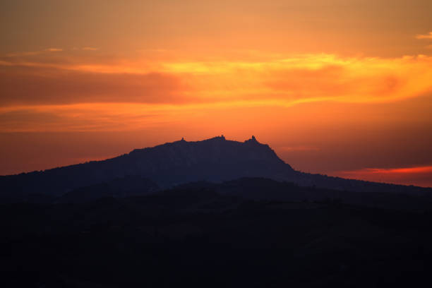 istock silouette of a mountain against the sunset sky 1727814411