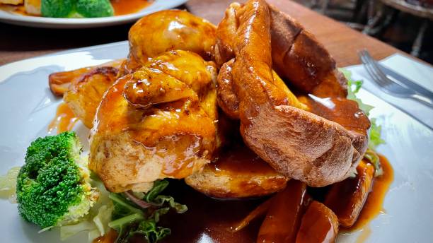 Delicious Sunday Roast chicken and gravy