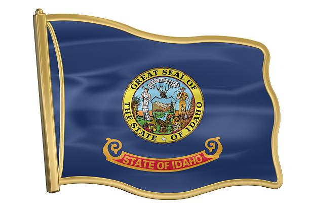 US State Flag Pin - Idaho stock photo