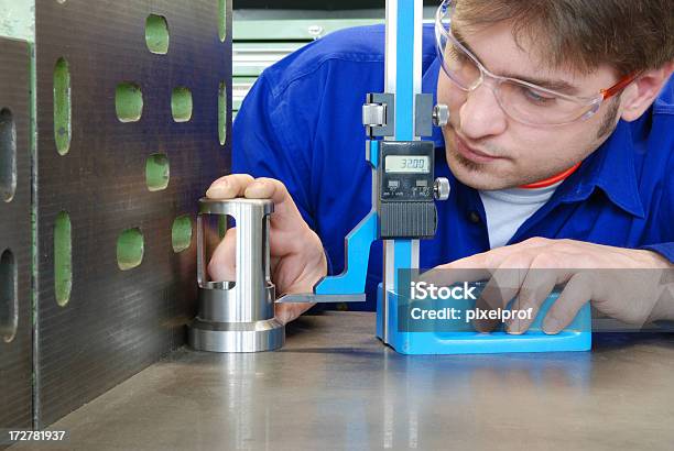 Quality Control Stock Photo - Download Image Now - Accuracy, Blue-collar Worker, Caliper